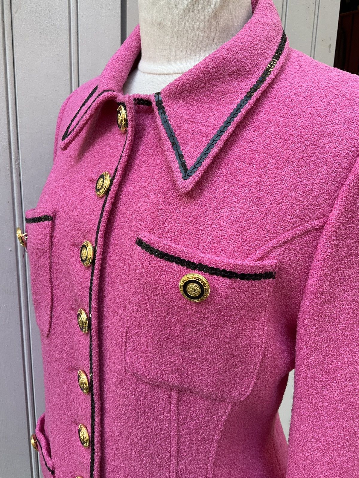Vintage Pink vintage wool blazer jacket Size XL / US 12-14 / IT 48-50 - 3 Thumbnail