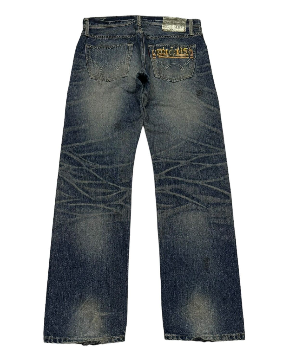 Edwin RARE🔥EDWIN 503 MOON RAKER DISTRESS MUD WASH DENIM JEANS Size US 34 / EU 50 - 2 Thumbnail