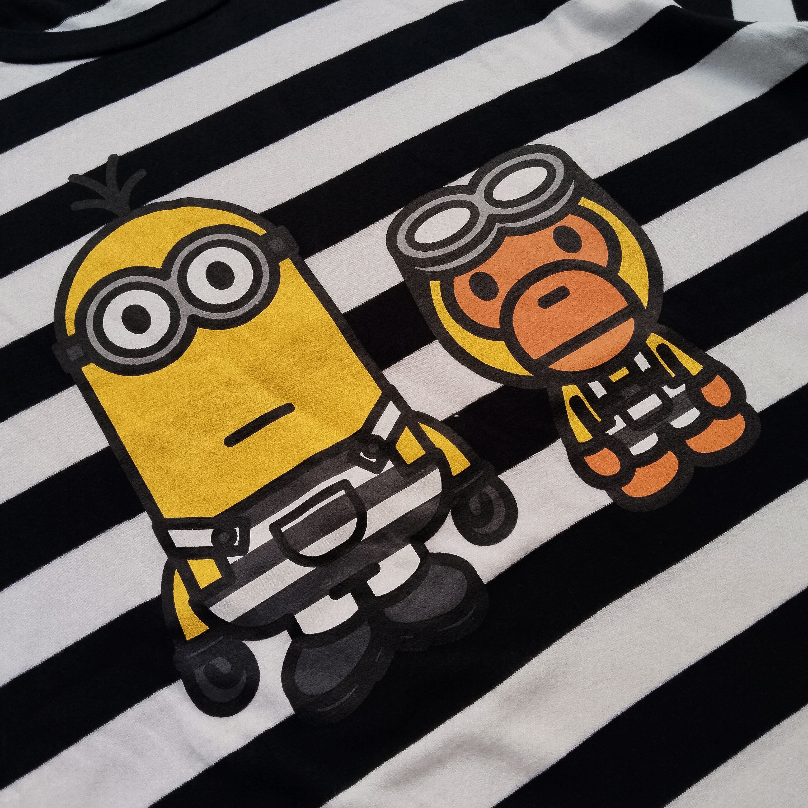 Bape 2017 Bape x Minions Stripe Tee Size US L / EU 52-54 / 3 - 2 Thumbnail