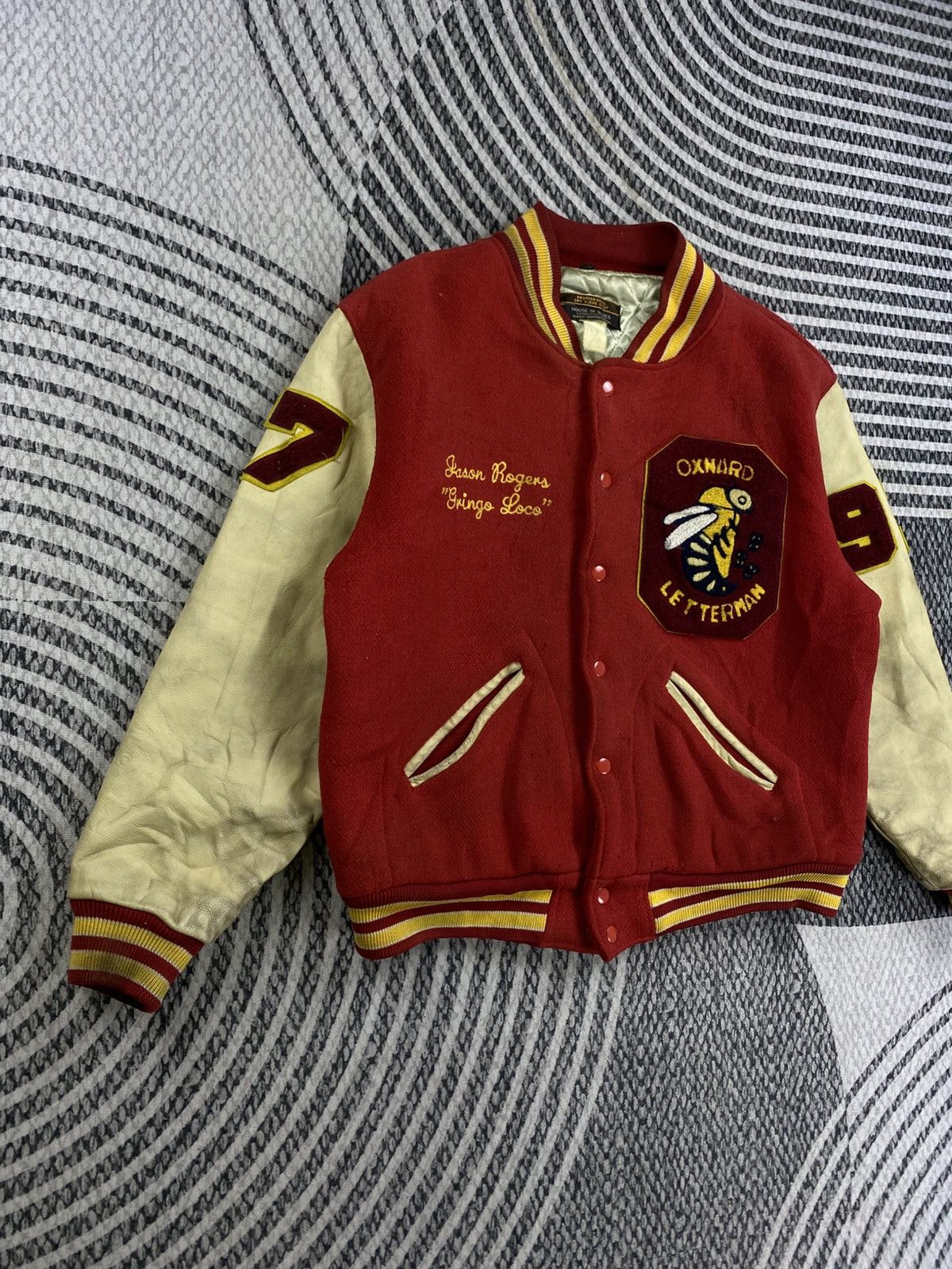 Japanese Brand Vtg House Of Blues Letterman Leather Sleeve Varsity Jacket Size US M / EU 48-50 / 2 - 3 Thumbnail
