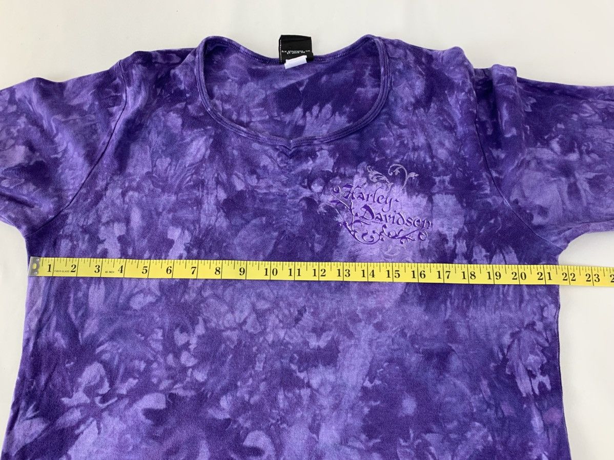 Harley Davidson 90s Harley Davidson V Neck Tye Dye Printed Longsleeve Tee Size XL / US 12-14 / IT 48-50 - 8 Thumbnail