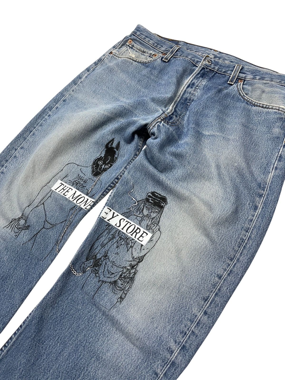 Death Grips Death Grips Custom Made Jeans On Vintage Levi’s 501 Size US 36 / EU 52 - 4 Thumbnail