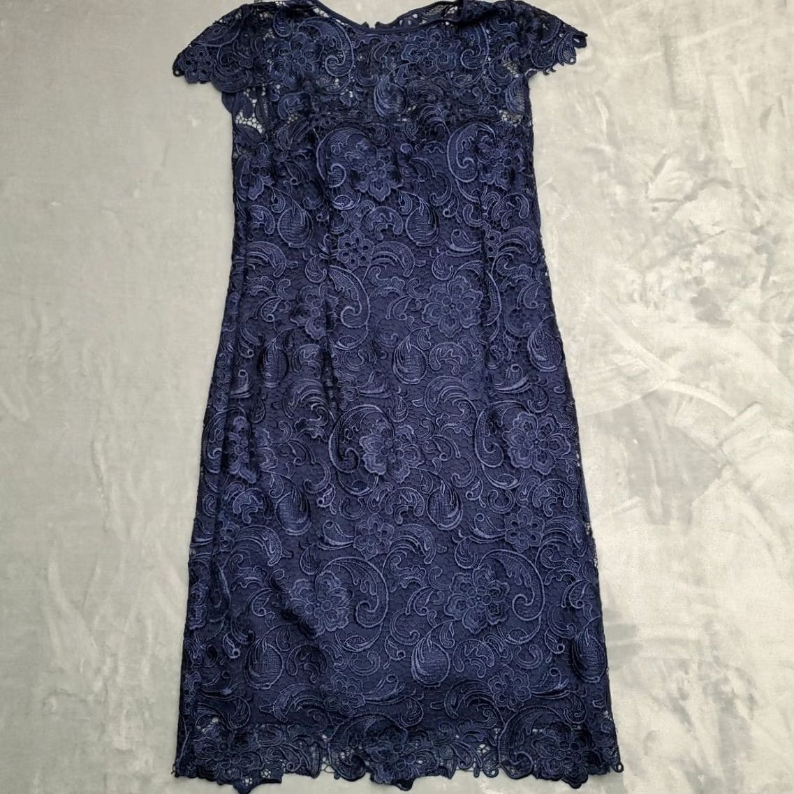 Vintage Floral Crocheted Dress Womens L Blue Lace Overlay Whimsigoth Witchy Y2K Retro Dress Size L / US 10 / IT 46 - 7 Thumbnail