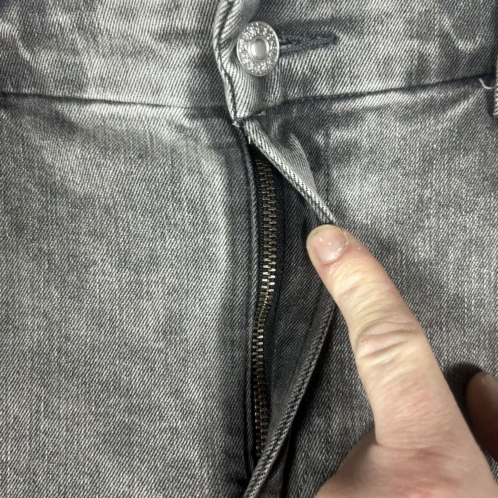 Express Express Jeans Express Skinny High Rise Ultra Stretch Size L Short Stone Gray Wash Denim Women’s Stretch Jeans Size 36" / US 14 / IT 50 - 2 Thumbnail