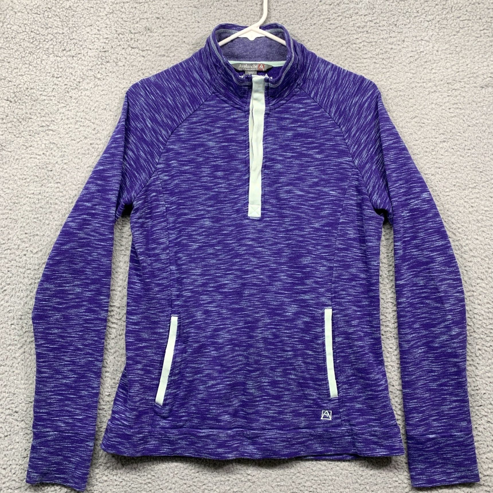 Avalanche Avalanche Pullover Top Women’s M Purple Kangaroo Pocket LOGO Athletic Shirt Marriott? Size M / US 6-8 / IT 42-44 - 6 Thumbnail