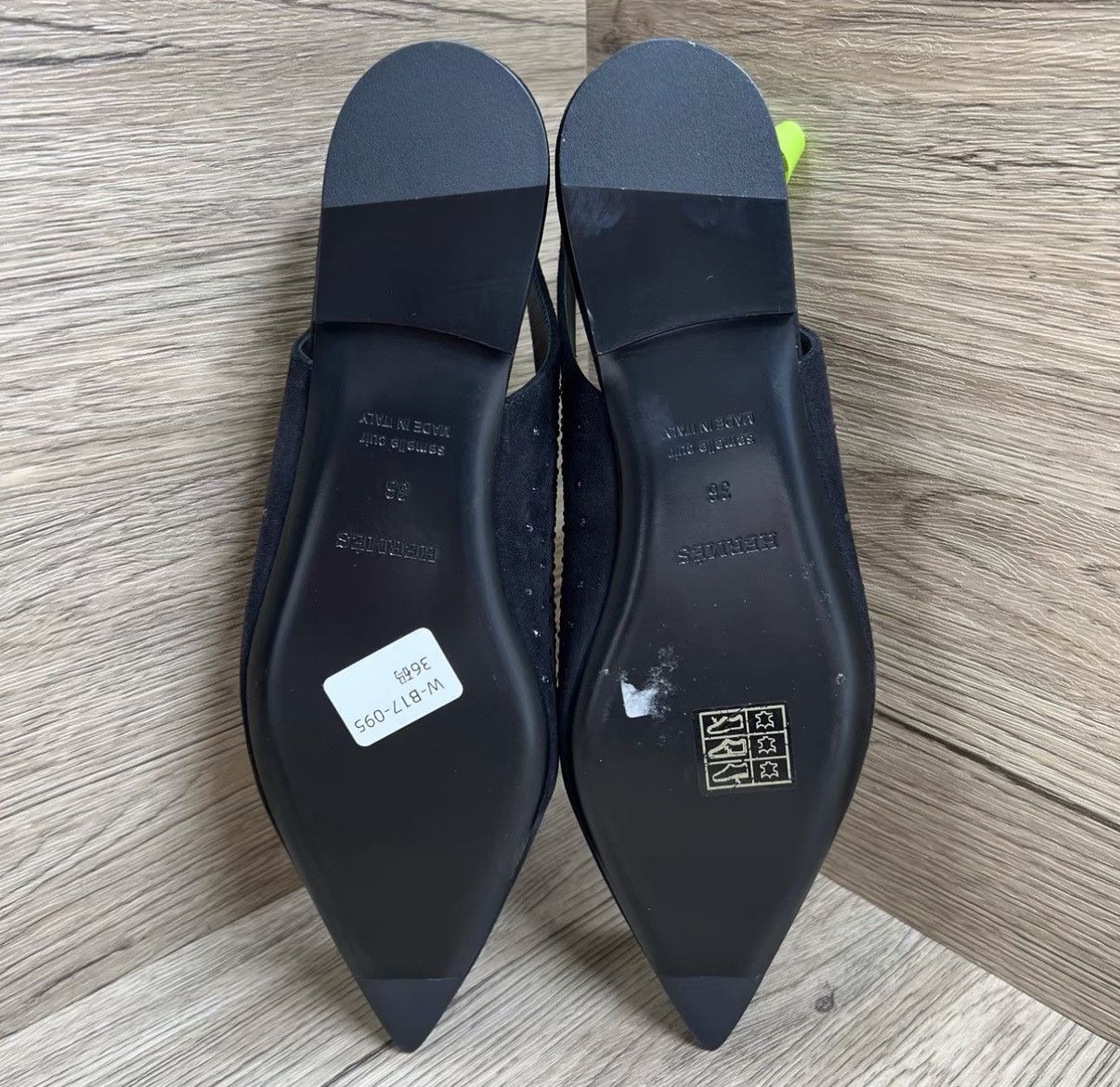 Hermes Hermes Black Crystal Pointed-toe Flat Shoes J41 Size US 6 / IT 36 - 6 Thumbnail
