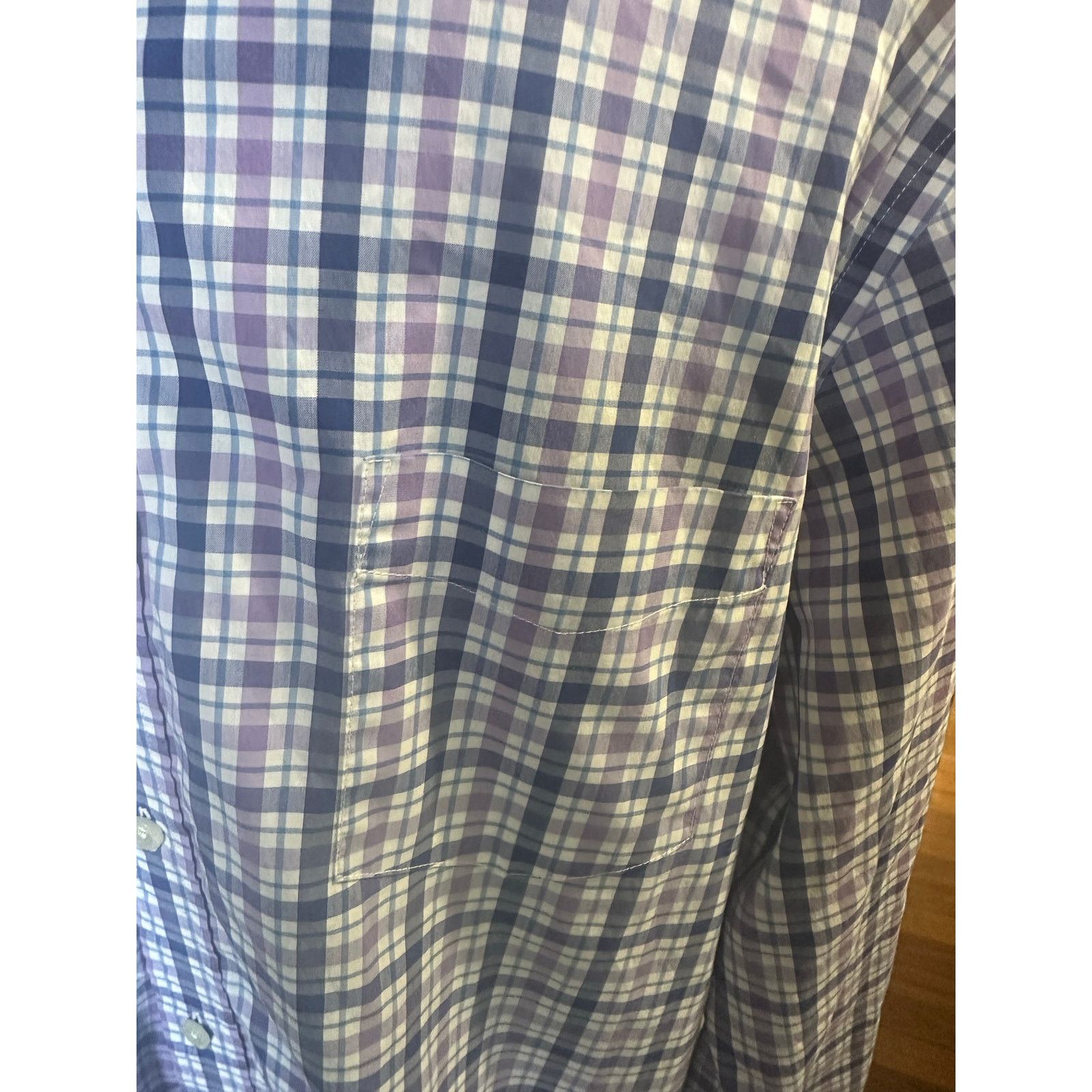 Lands' End Lands’ End Blue Longsleeve Button Up Tailored Fit Shirt Size US XL / EU 56 / 4 - 3 Thumbnail
