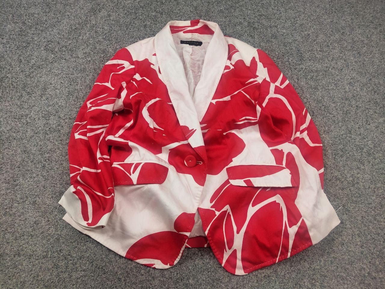 Escada Vintage 90's Escada Design blazer jacket bright red floral Size M / US 6-8 / IT 42-44 - 5 Thumbnail
