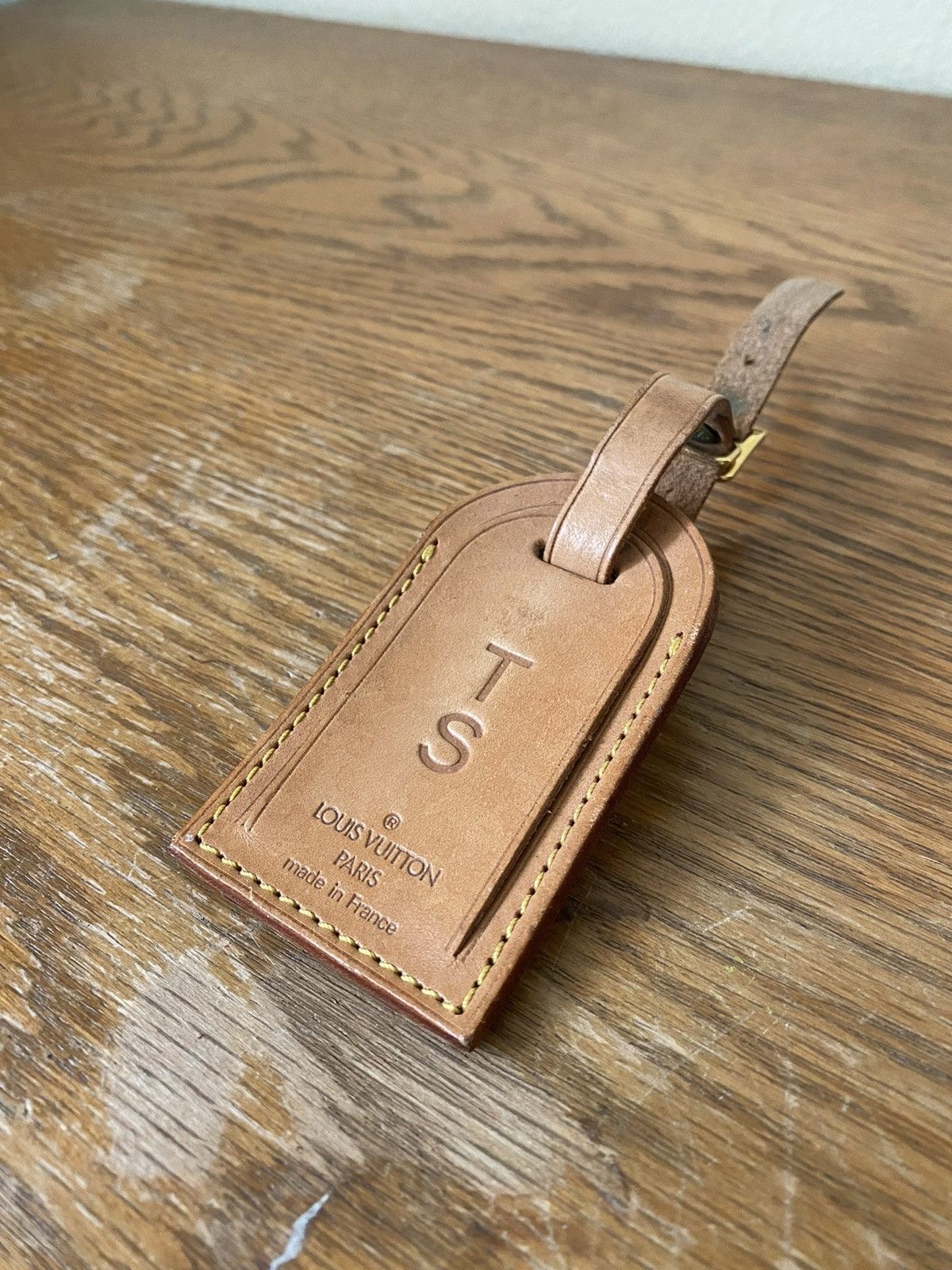 Louis Vuitton Louis Vuitton vachetta leather luggage ID tag name tag Size ONE SIZE - 1 Thumbnail