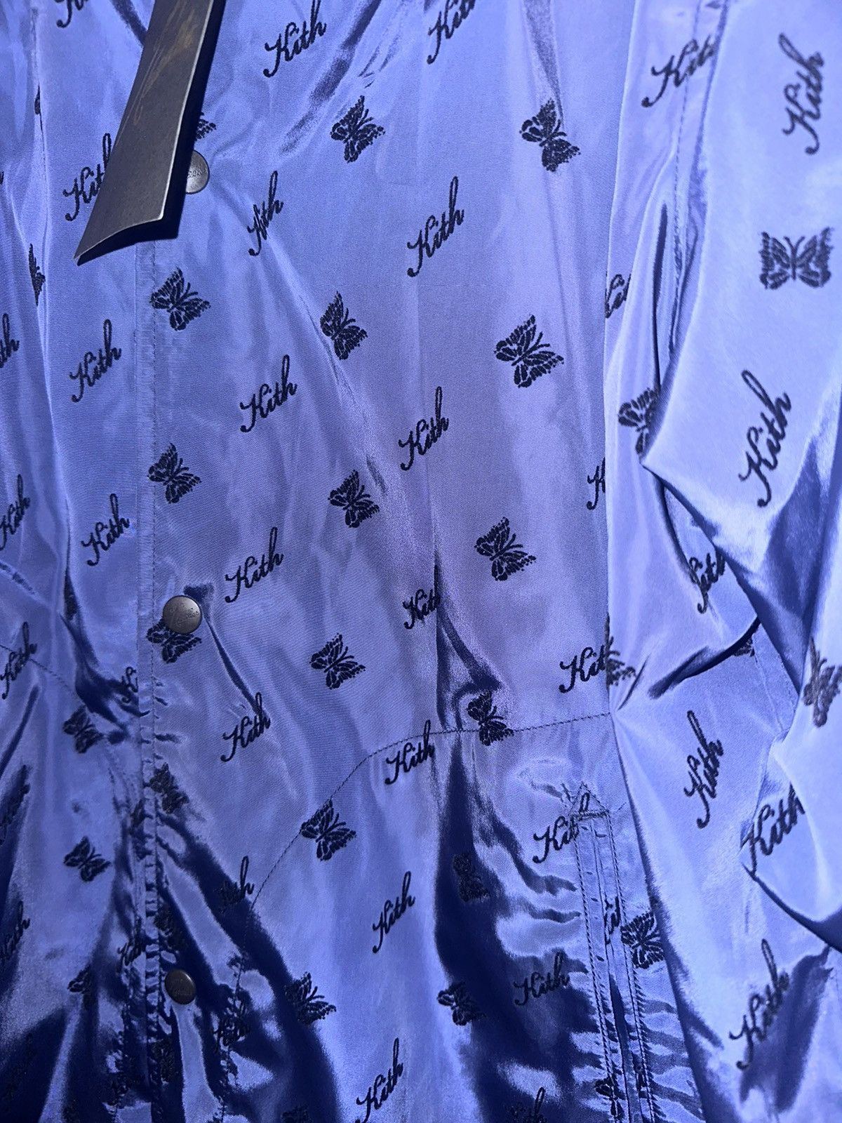 Kith × Needles KITH x NEEDLES Flocked Nylon Coaches Jacket Size US L / EU 52-54 / 3 - 11 Thumbnail