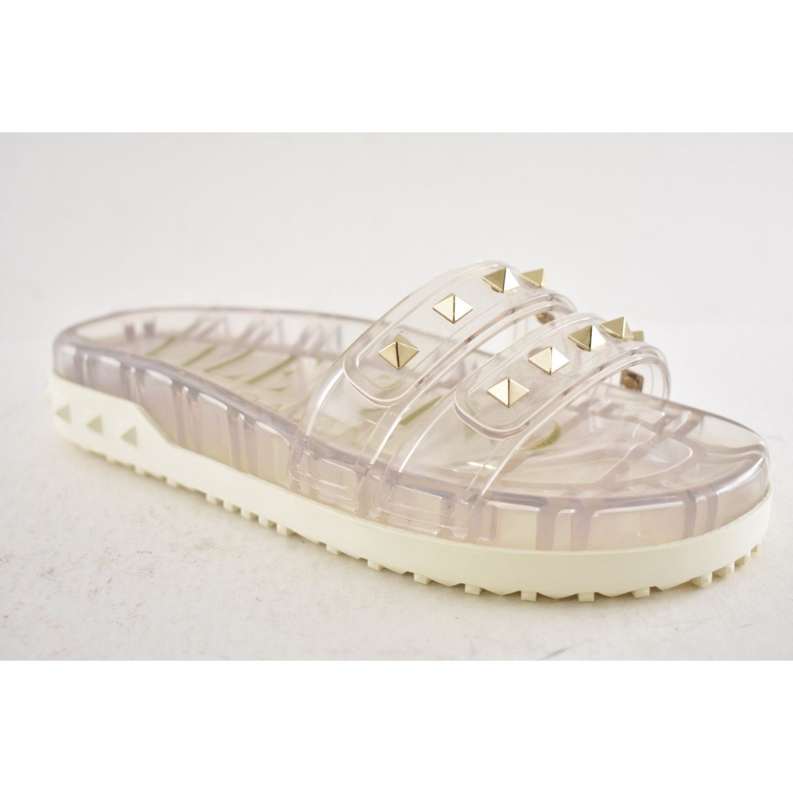 Valentino Valentino Rockstud Clear Rubber Strap Flat Slide Flip Flop Size US 5 / IT 35 - 6 Thumbnail