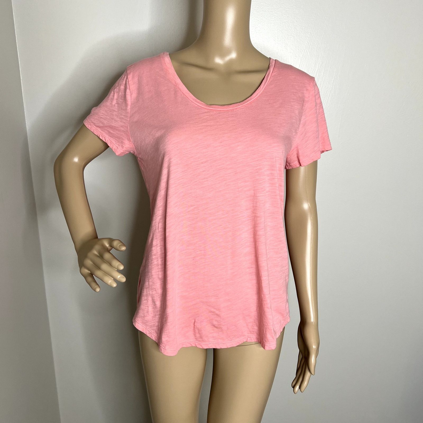 Loft Loft Pink Scoop Neck Short Sleeve Tee Size M / US 6-8 / IT 42-44 - 1 Thumbnail