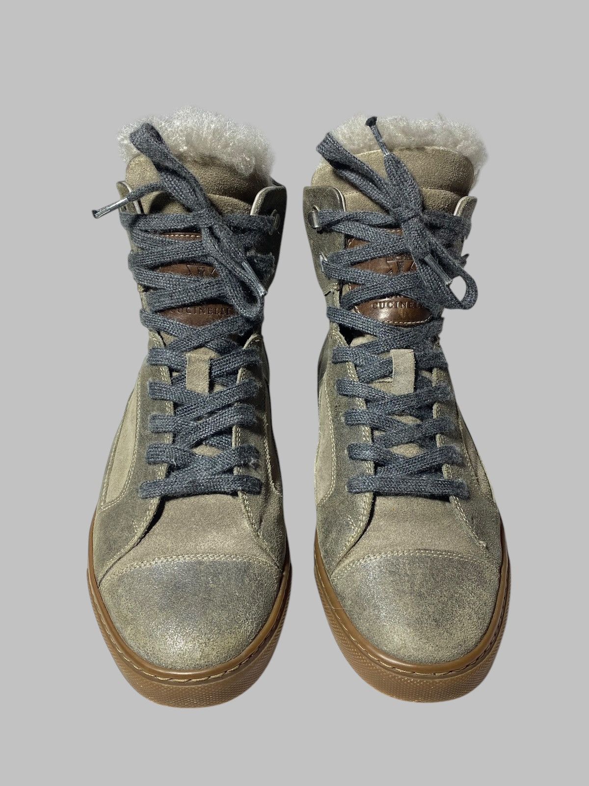 Brunello Cucinelli Brunello Cucinelli High Top Leather Sneakers Size US 7.5 / IT 37.5 - 7 Thumbnail