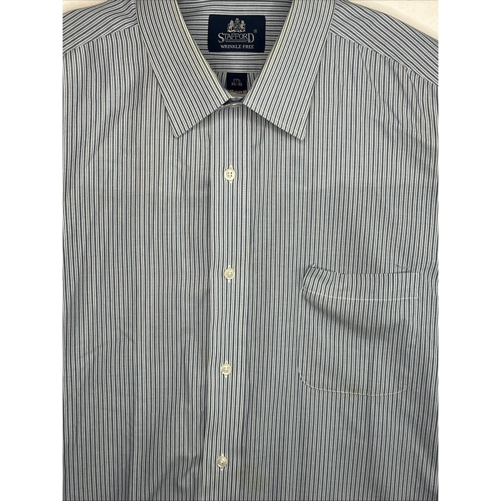 Stafford Stafford Wrinkle Free Shirt Mens Vintage Fit Size 17 1/2 Size US XL / EU 56 / 4 - 3 Thumbnail