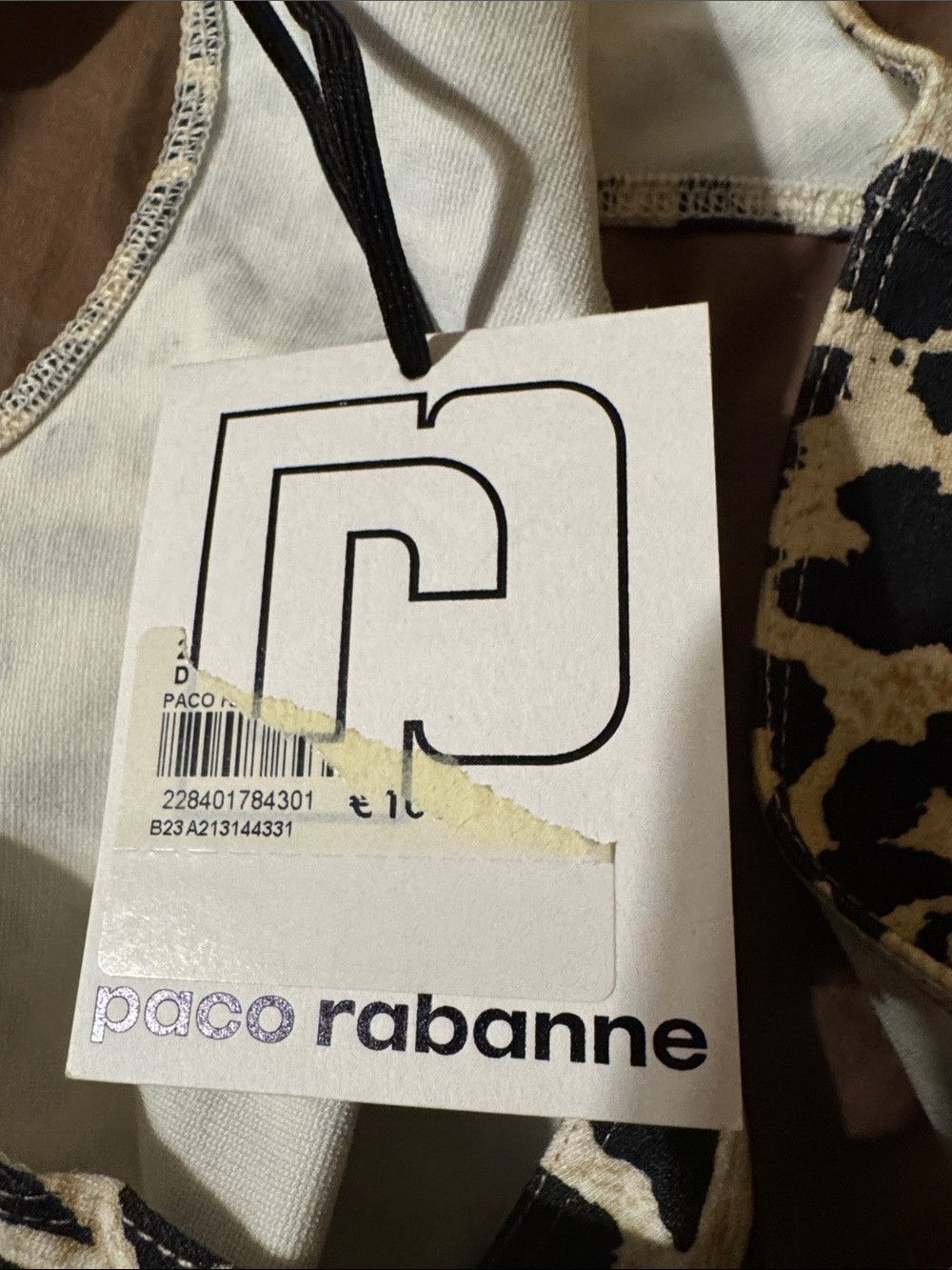 Paco Rabanne Rabanne Leopard-Print Jersey Crop Top Beige M Size M / US 6-8 / IT 42-44 - 7 Thumbnail