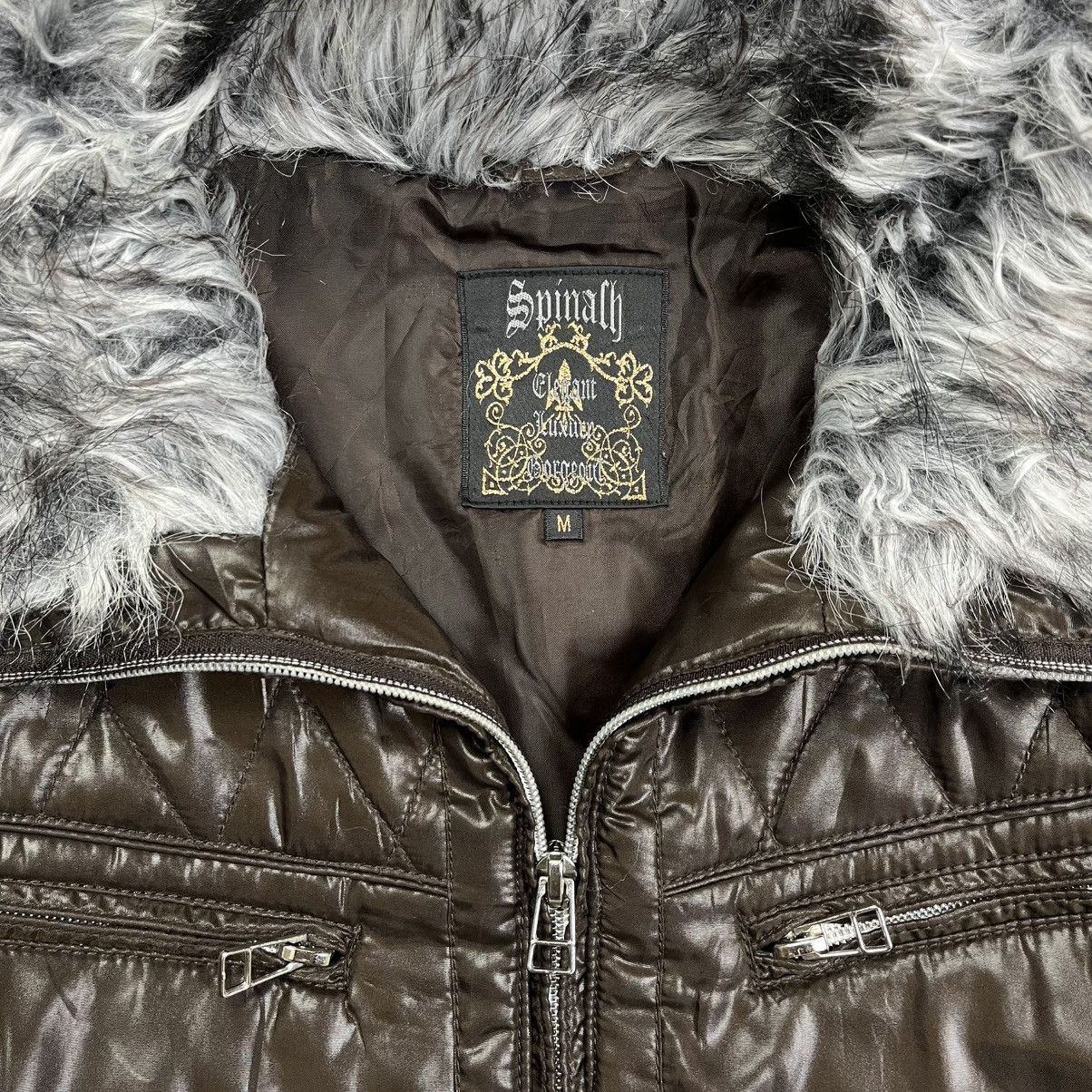 Tornado Mart Spinach fur collar riders jacket vkei style Size US M / EU 48-50 / 2 - 6 Thumbnail