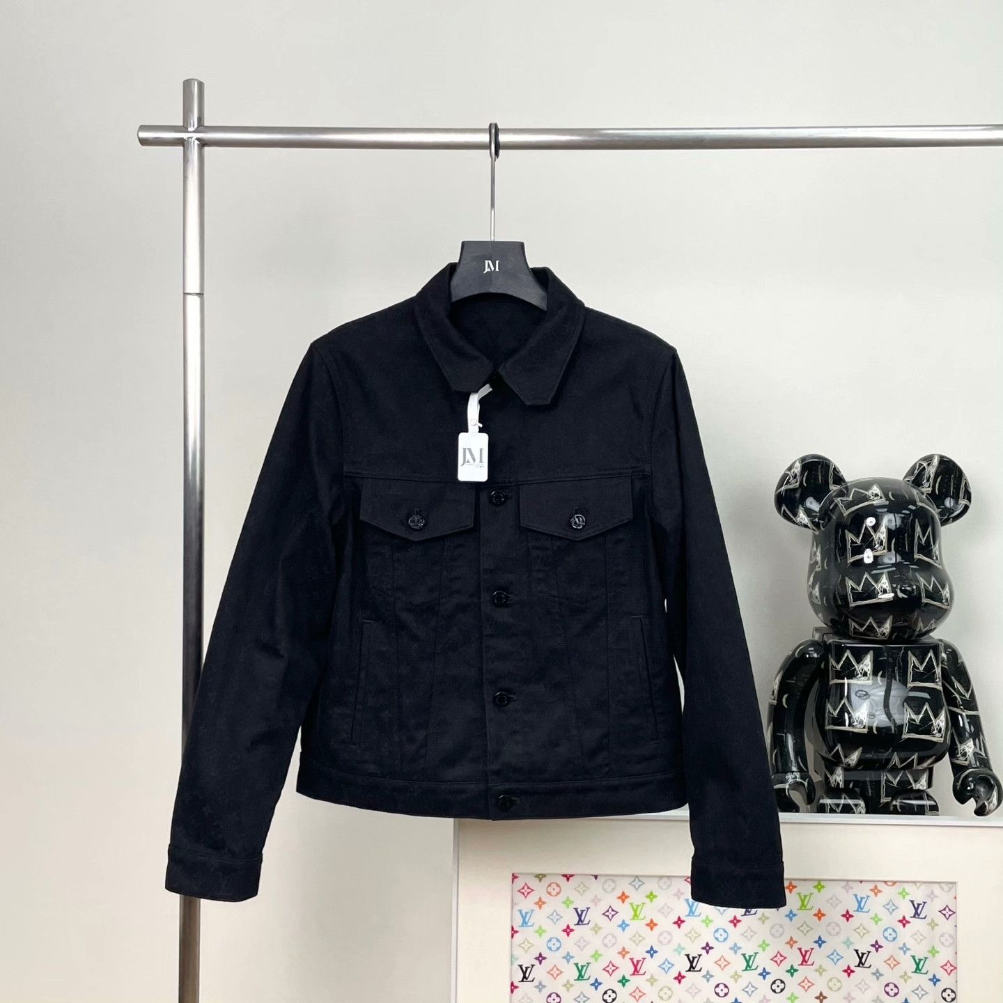 Louis Vuitton Louis Vuitton Denim Black Jacket S Women Size S / US 4 / IT 40 - 1 Thumbnail
