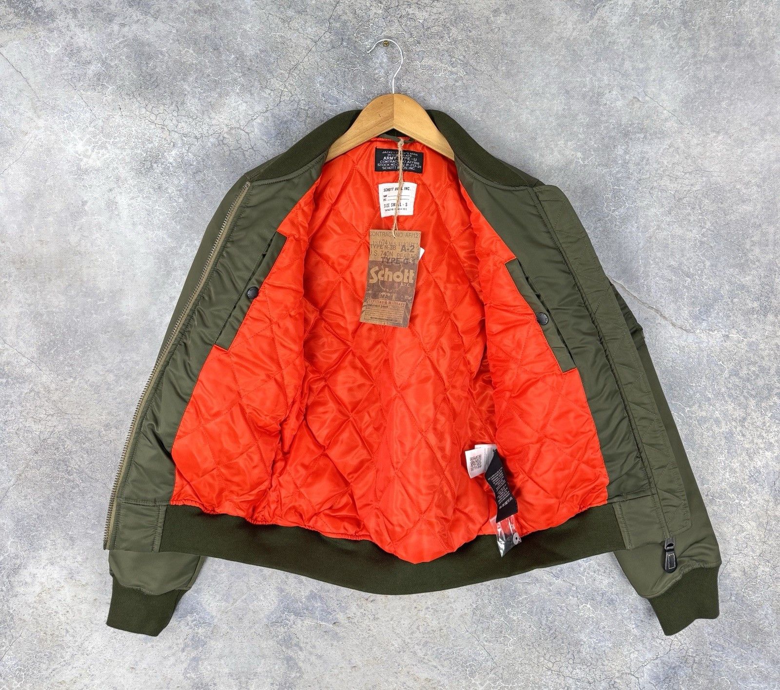 Schott NWT Schott MA-1 Army Type U Nylon Bomber Jacket Size S / US 4 / IT 40 - 6 Thumbnail