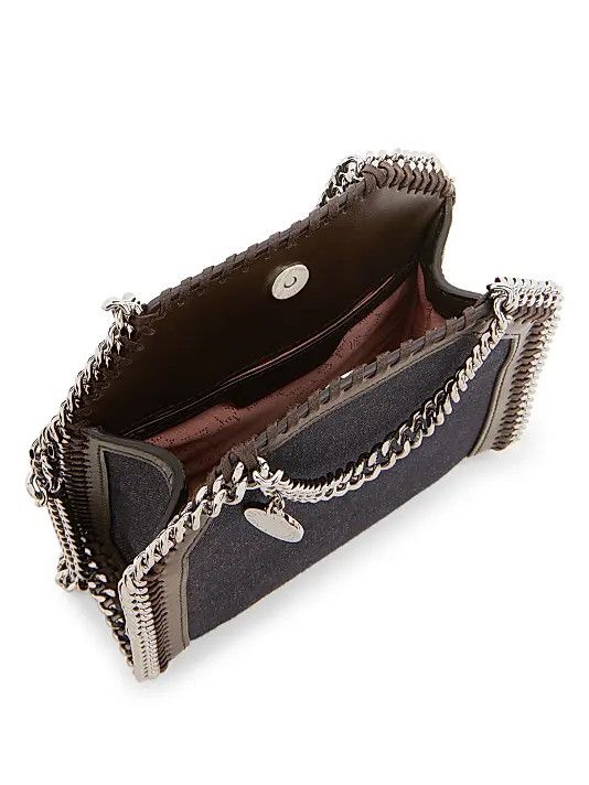 Stella McCartney os11x1225 Size: OS / Tiny Falabella Denim Shoulder Bag Blue Size ONE SIZE - 4 Thumbnail
