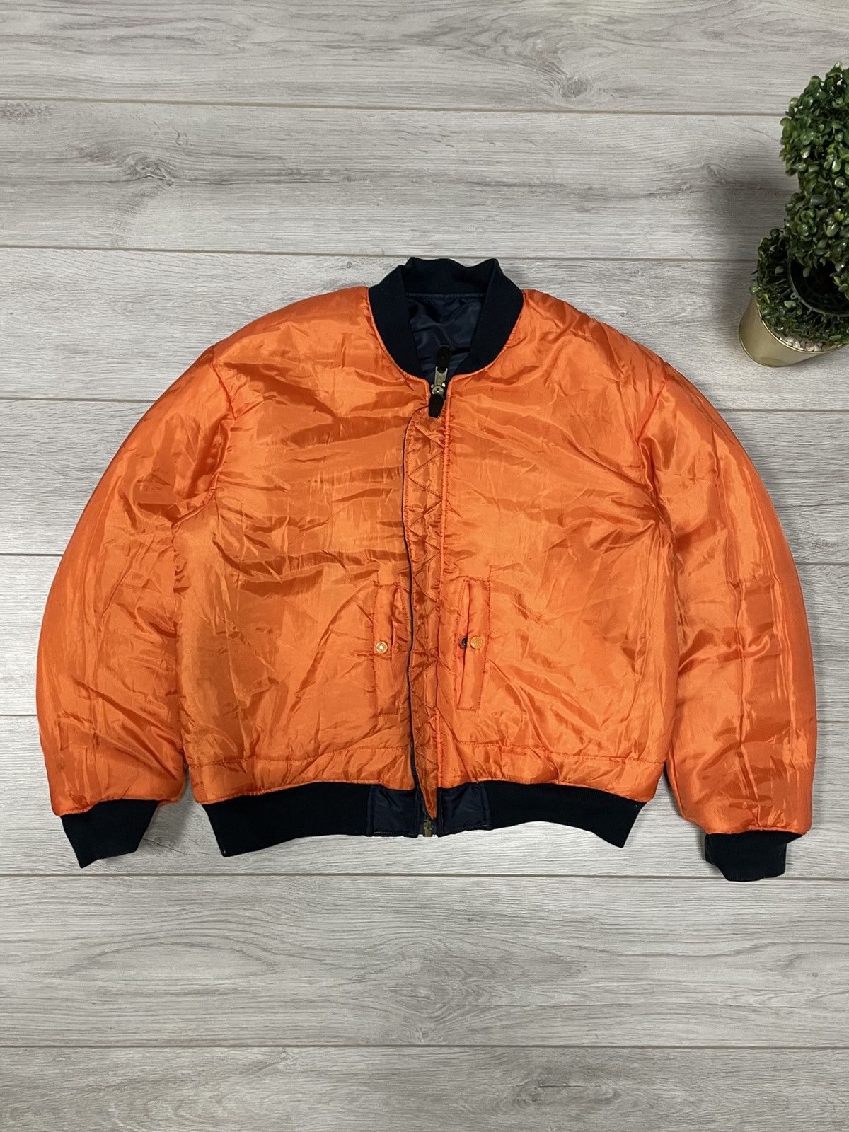 Vintage MA-1 fostex Bomber Flying man vintage zip nylon jacket Size US XL / EU 56 / 4 - 10 Thumbnail