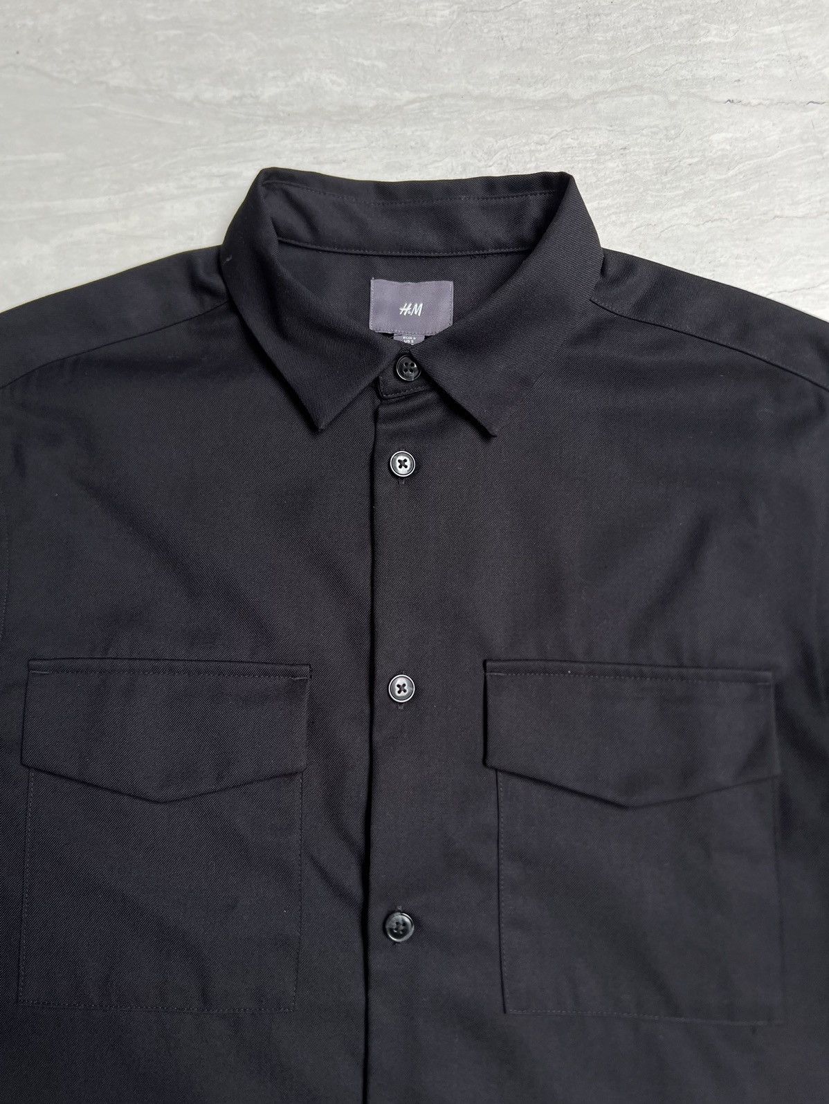 H&M H&M Black Pocket Boxy Oversize Black Outer Shirt Size US M / EU 48-50 / 2 - 8 Thumbnail