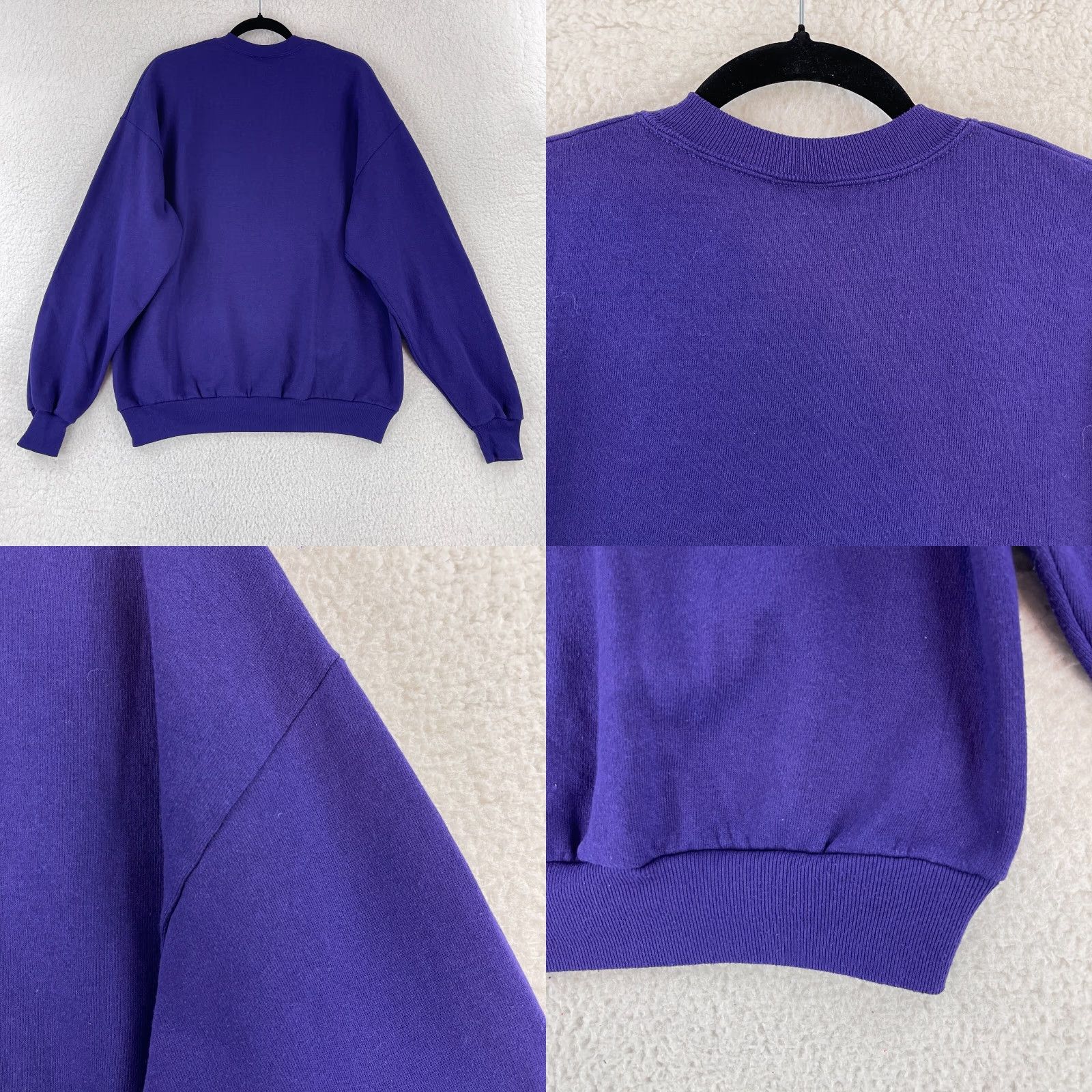 Jerzees Jerzees Sweater Mens XL Purple Embroidered Vintage Crew Neck City 80s 90s College Pullover Shirt Mens Size US XL / EU 56 / 4 - 9 Thumbnail