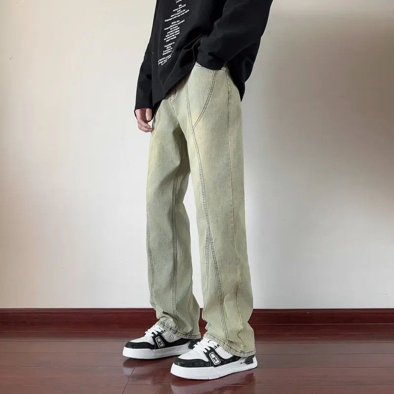 Japanese Brand × Jean Retro straight leg wide leg mud dyed jeans Size US 30 / EU 46 - 1 Thumbnail