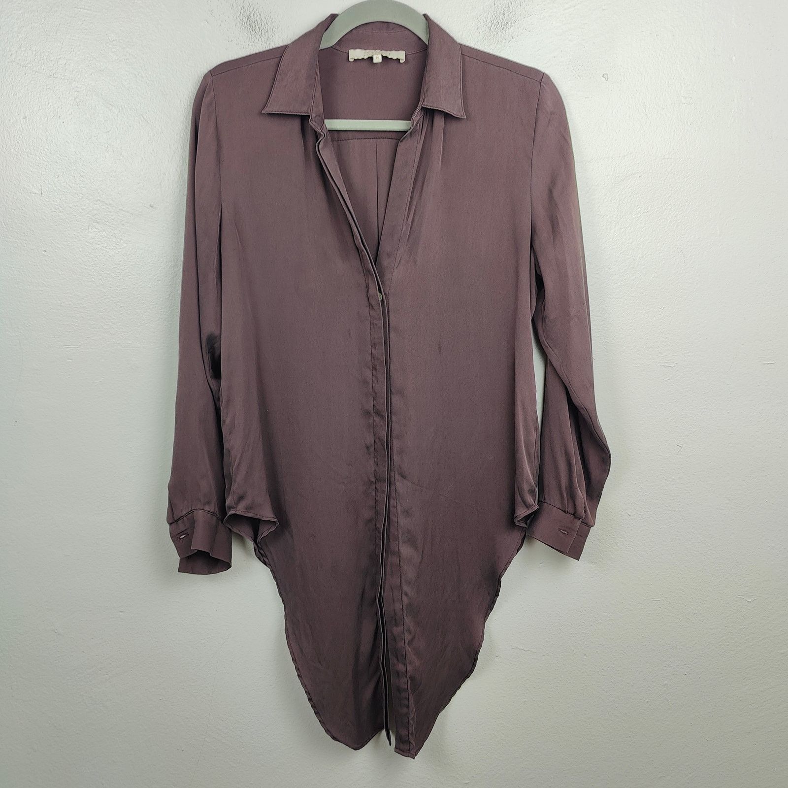 Other Nouvelle Silk95Five Stretch Silk Top Womens XS Purple Size XS / US 0-2 / IT 36-38 - 1 Thumbnail