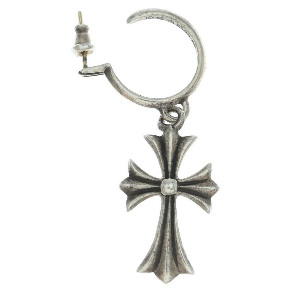 Chrome Hearts CHROME HEARTS Tiny CH Cross Hoop Earring Silver Size ONE SIZE - 1 Thumbnail