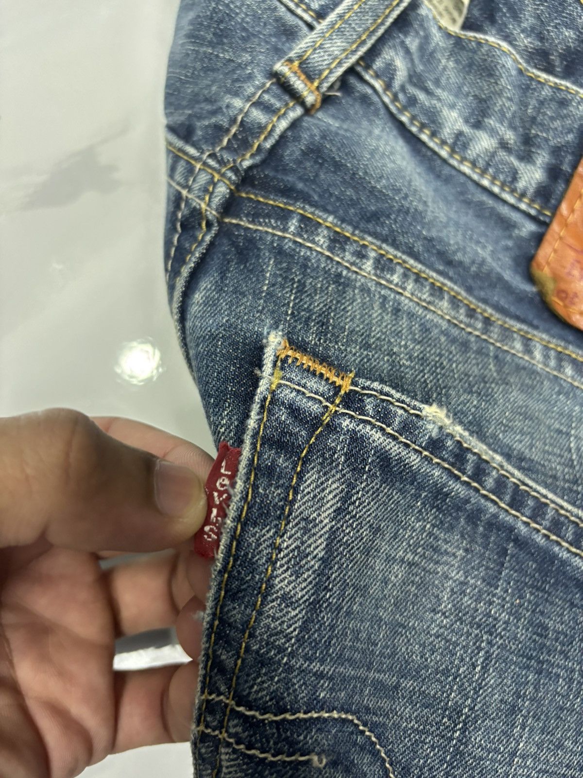 Kapital 🔥LEVIS 502 CLAWMARK DISTRESSED DENIM JEANS Size US 30 / EU 46 - 11 Thumbnail