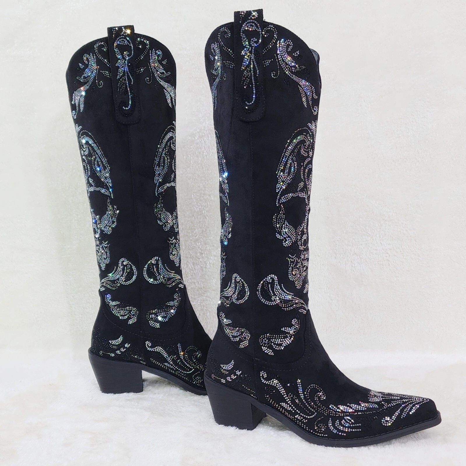 Other MUERTO Country Western Cowgirl Boots Sparkling Iridescent Rh Size US 7.5 / IT 37.5 - 4 Thumbnail