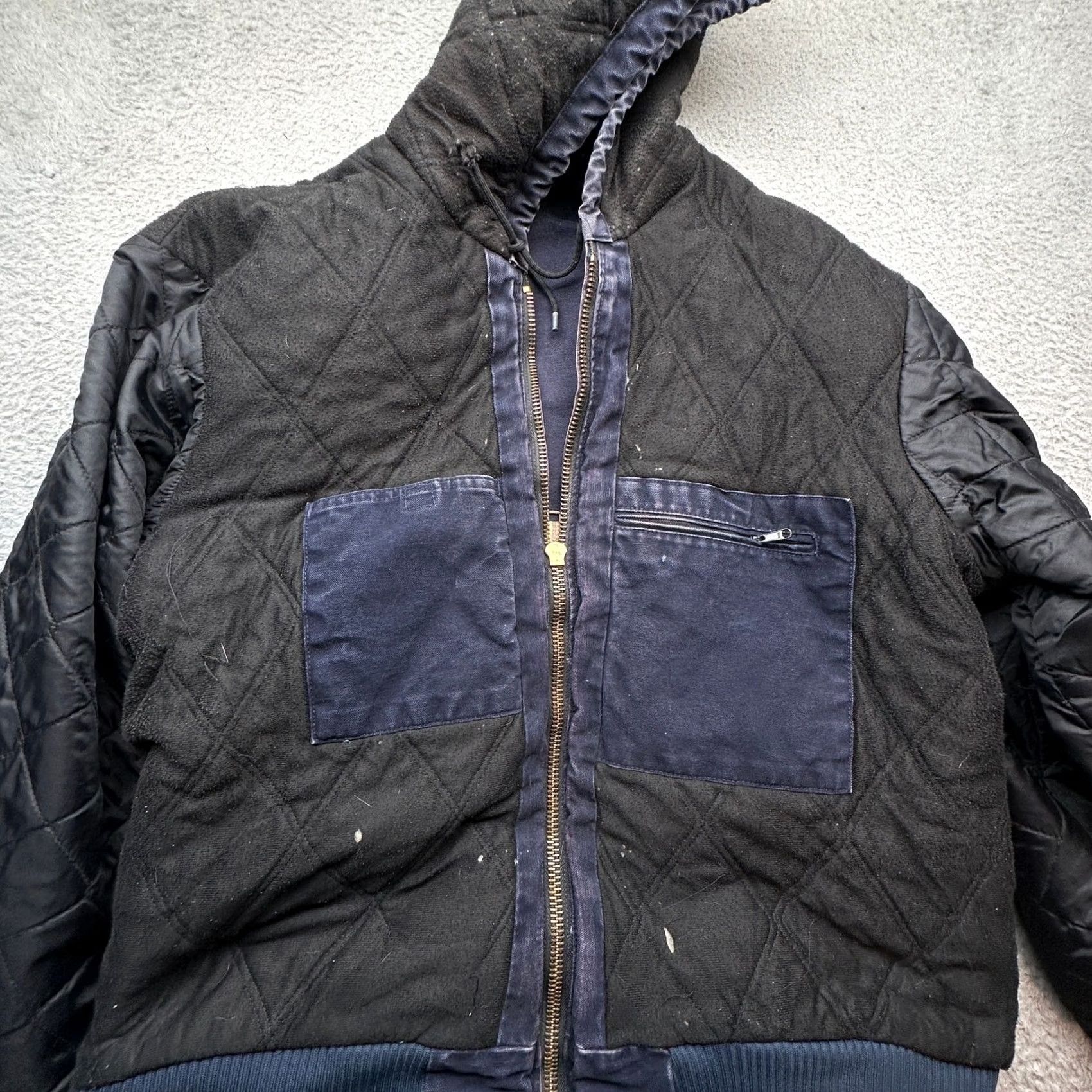 Carhartt VINTAGE Carhartt J130 Canvas Sandstone Jacket Mens XL Navy Insulated Distressed Size US XL / EU 56 / 4 - 7 Thumbnail