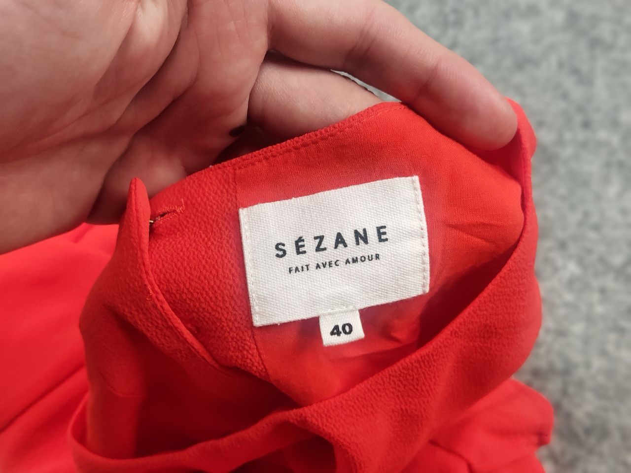 Sezane Sezane Midi dress Red with a cutout back short-sleeved Size M / US 6-8 / IT 42-44 - 12 Thumbnail