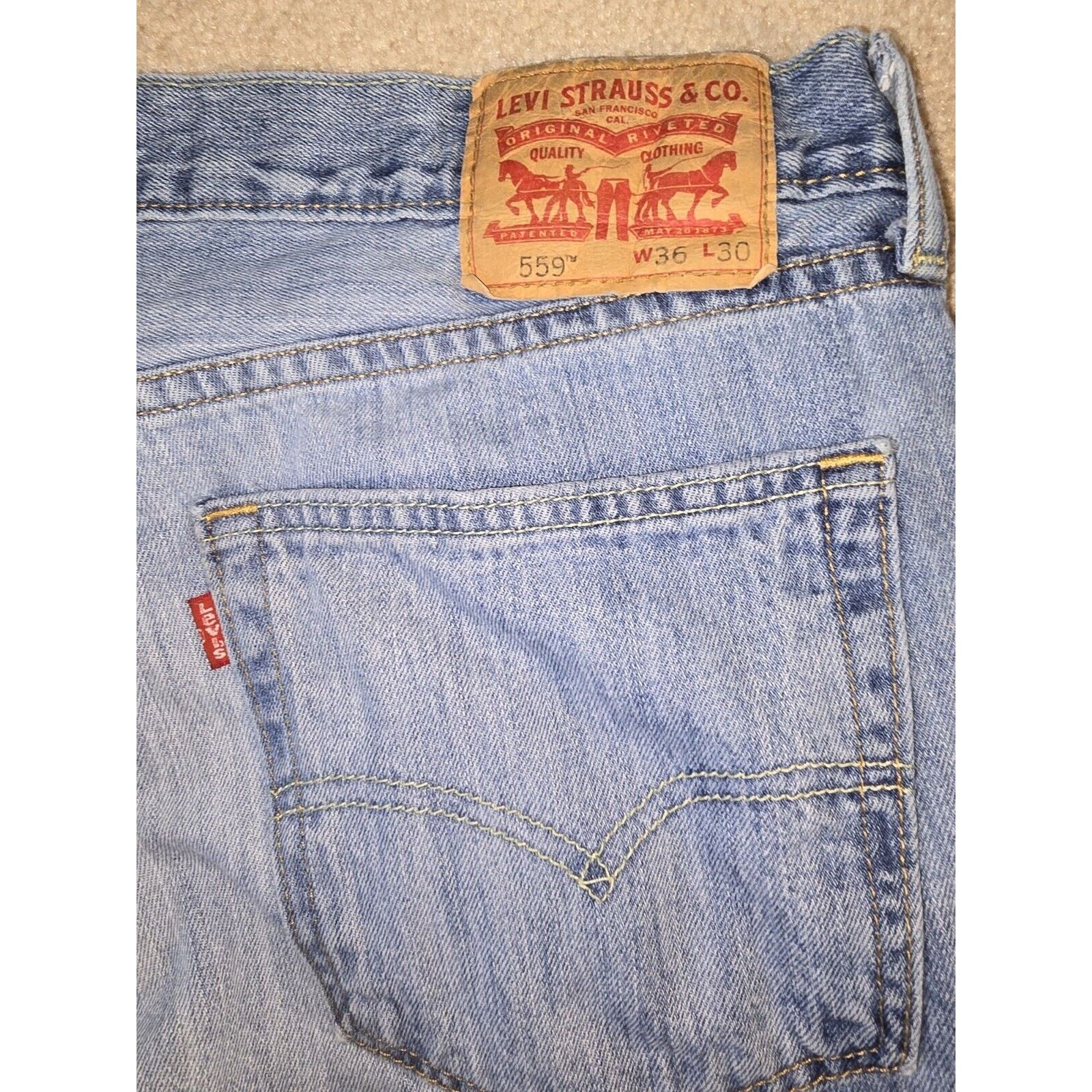 Levi's Levis 559 Mens Jeans Blue Sz 36x30 Relaxed Straight Mid Rise Size US 36 / EU 52 - 7 Thumbnail