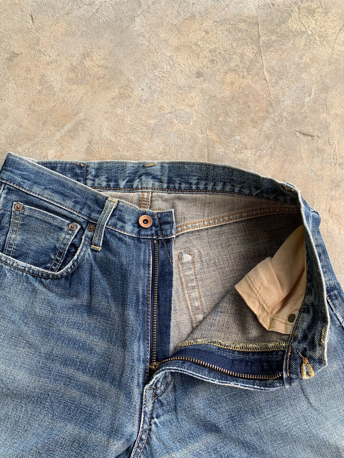 Edwin × Japanese Brand Vintage Edwin 505X Baggy Selvedge Distressed Denim Size US 29 - 10 Thumbnail