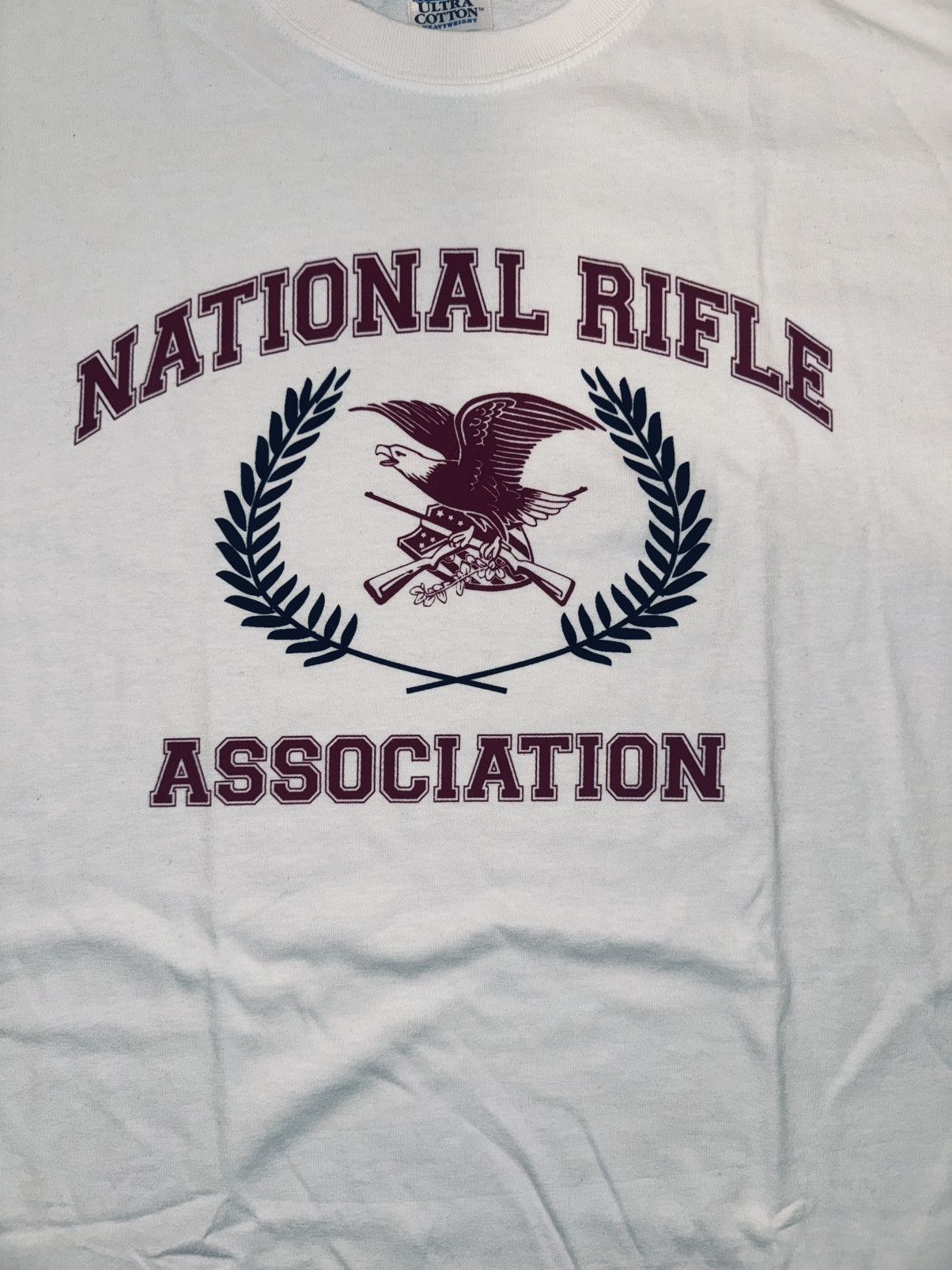 Gildan Vintage NRA National Rifle Association White Logo Tee Y2K Size US XL / EU 56 / 4 - 2 Thumbnail