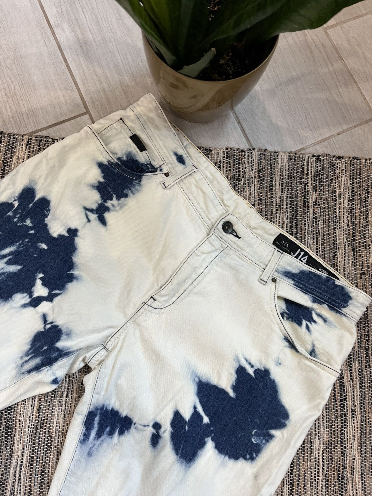 Armani Exchange × Designer Hype Armani Exchange skinny jeans j14 tiy dye style denim Size US 34 / EU 50 - 7 Thumbnail