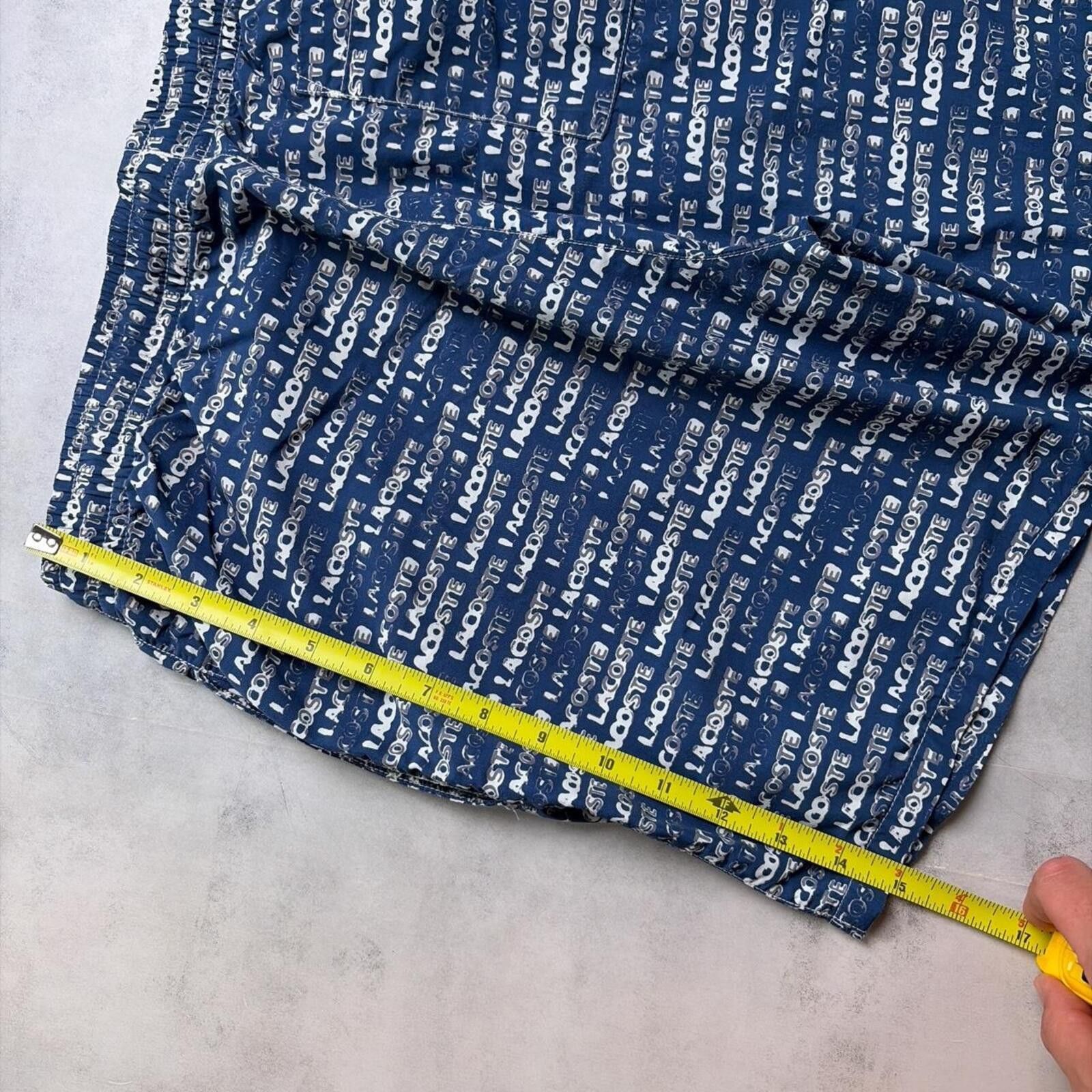 Lacoste Y2K Blue Lacoste Logo Board Shorts Size US 32 / EU 48 - 7 Thumbnail
