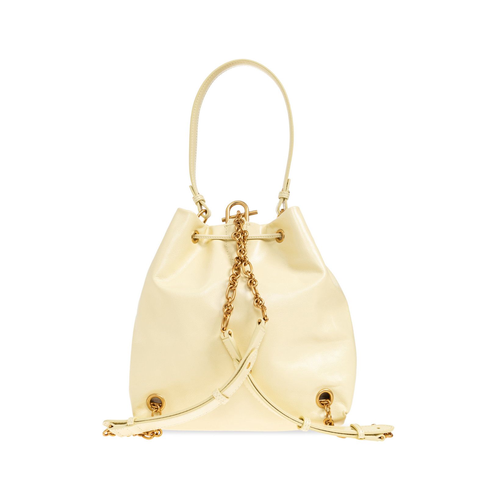Balmain BALMAIN Pulse $2295 Yellow Leather Backpack New & Authentic Size ONE SIZE - 2 Thumbnail
