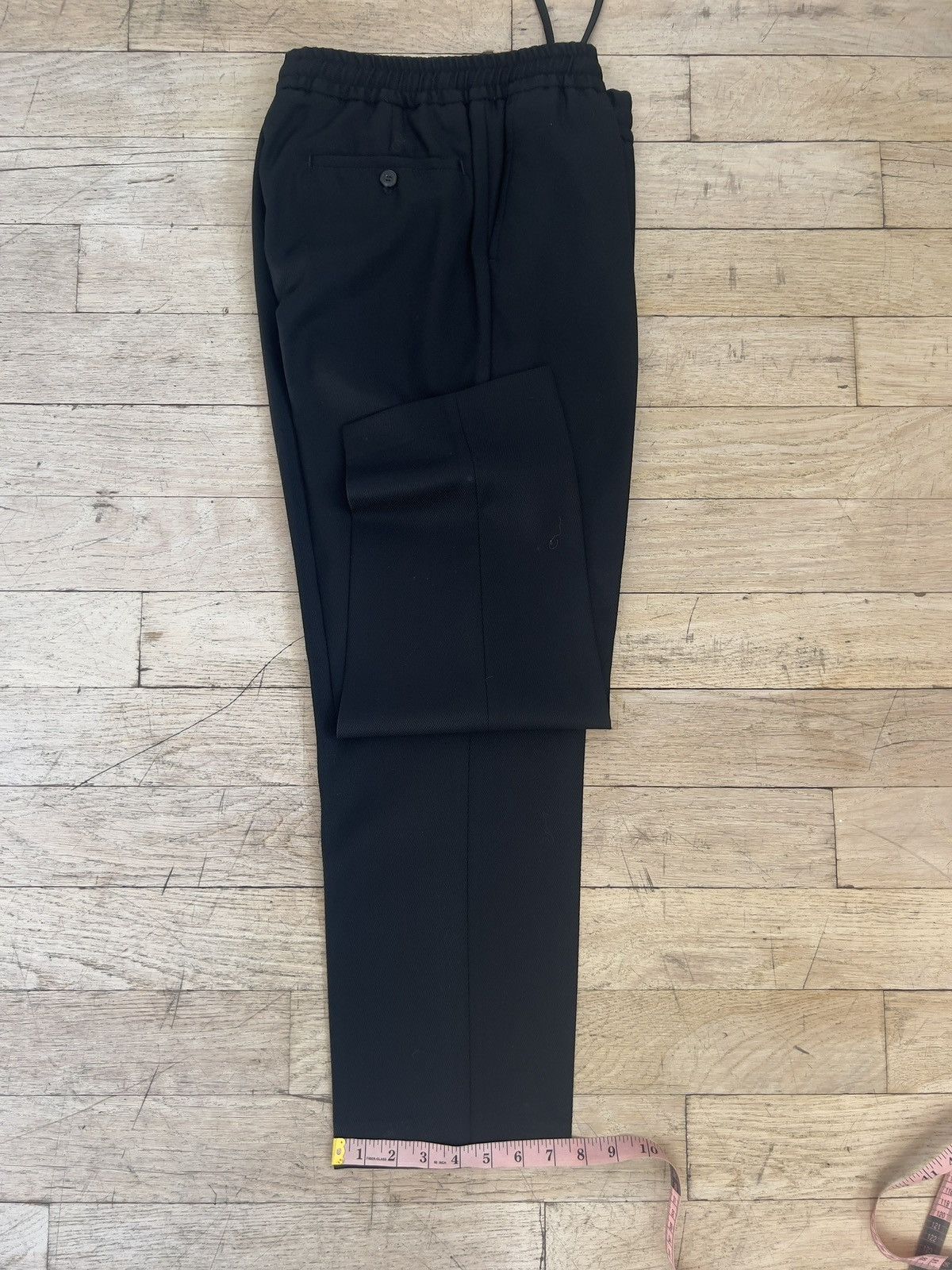 AMI AMI Elasticated Waist Wool Trousers Black Size US 28 / EU 44 - 12 Thumbnail