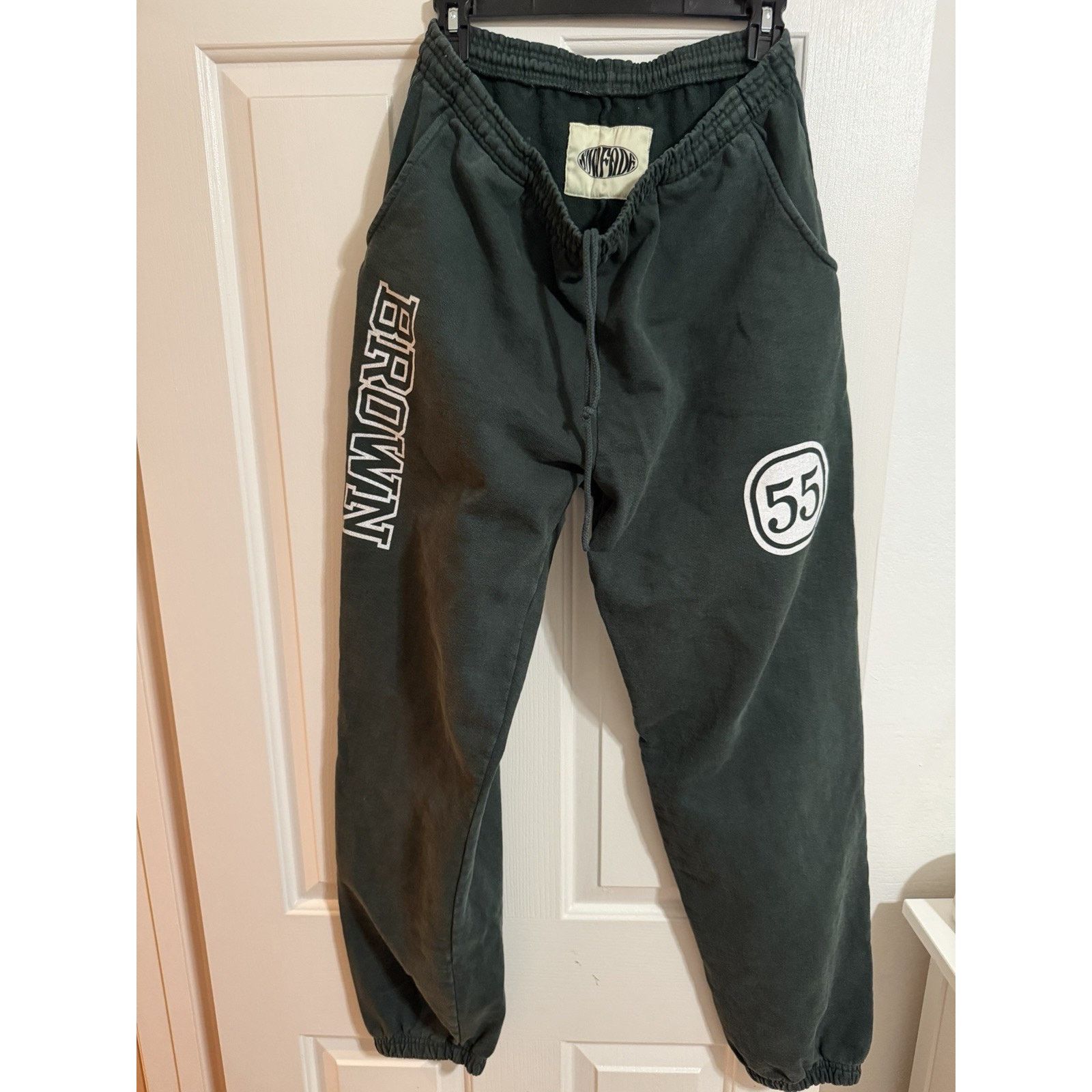 Vintage Vintage Brown University Sweatpants Heavyweight Size US 36 / EU 52 - 1 Thumbnail