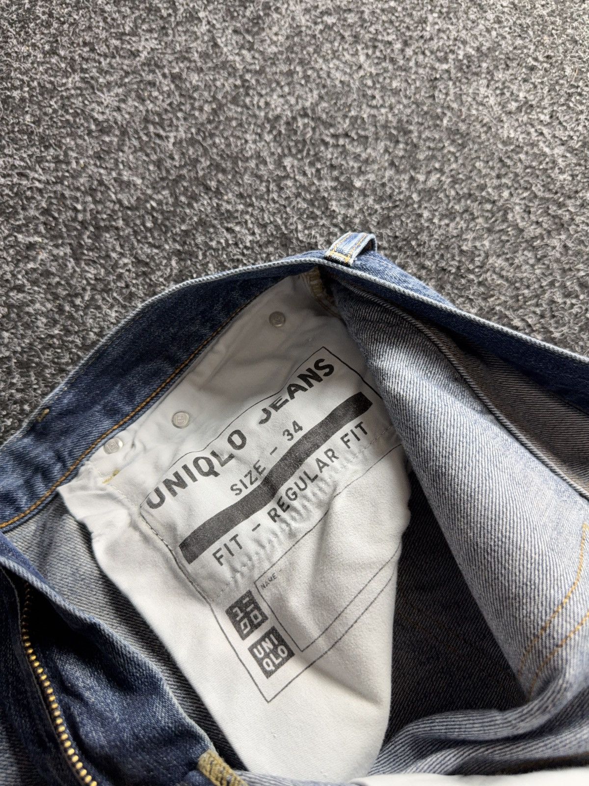 Uniqlo Japanese 00s Y2K UNIQLO Selvedge Regular Fit Jeans Size US 32 / EU 48 - 14 Thumbnail