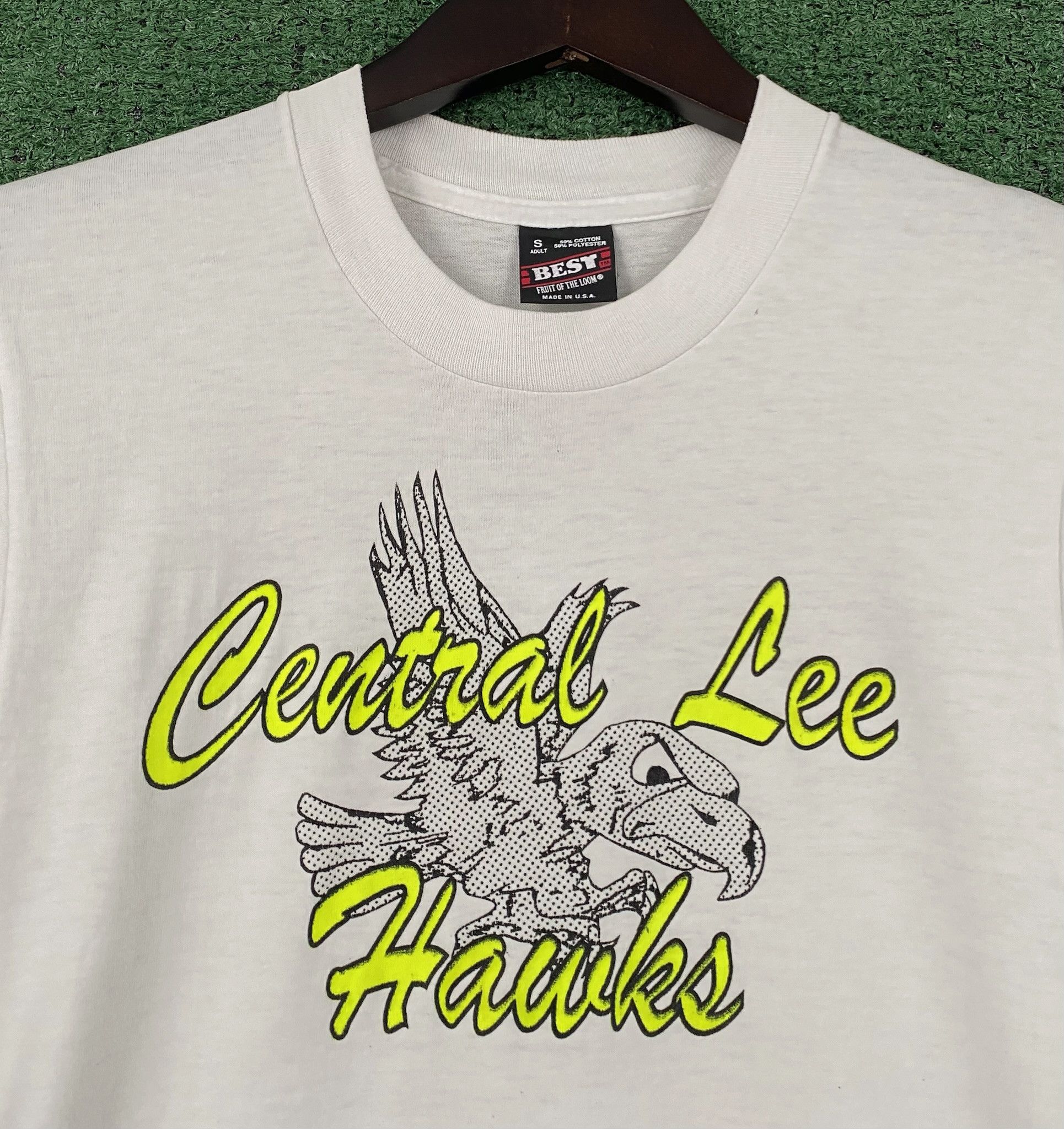 Other 90’s Central Lee Hawks Neon Logo Single Stitch T-Shirt XS Size XS / US 0-2 / IT 36-38 - 2 Thumbnail