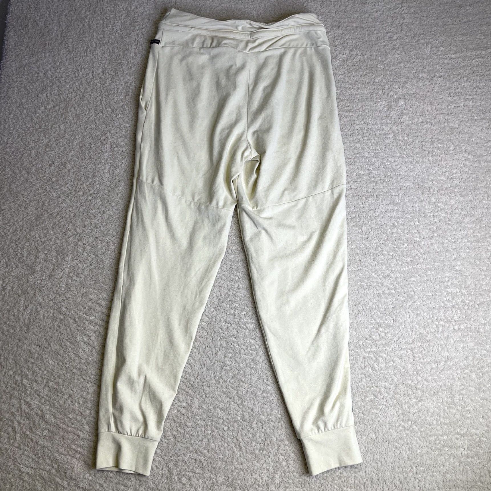 Vintage VINTAGE FLAG NOR FAIL Joggers Sweatpants Mens S Cream Tapered Stretch Gym Nylon Size US 29 - 2 Thumbnail
