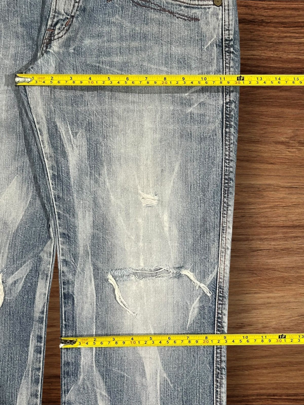 Edwin Vintage Japanese Brand Edwin Blue Way Distressed Loose Jeans Size US 32 / EU 48 - 13 Thumbnail