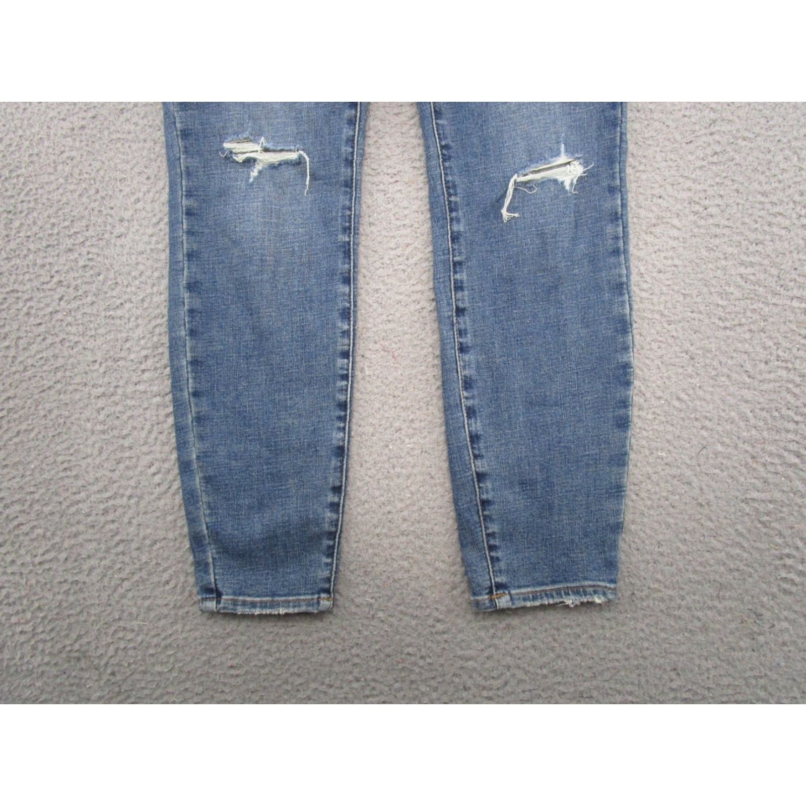 Pistola Pistola Women's Blue Stretch Distressed Skinny Jeans Size 29 Mid Rise Jeans Women Blue Stretch Distressed Skinny Size 29 Size 29" - 2 Thumbnail