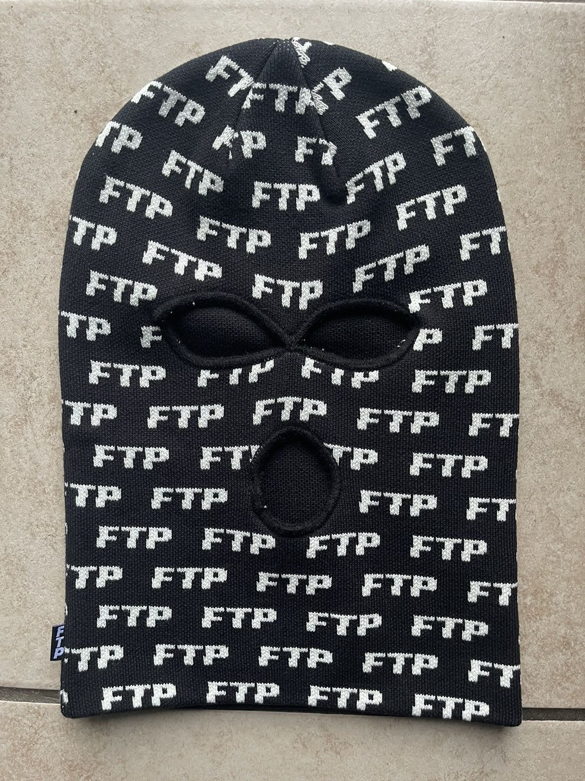 Fuck The Population FTP Allover Logo Ski Mask | Grailed