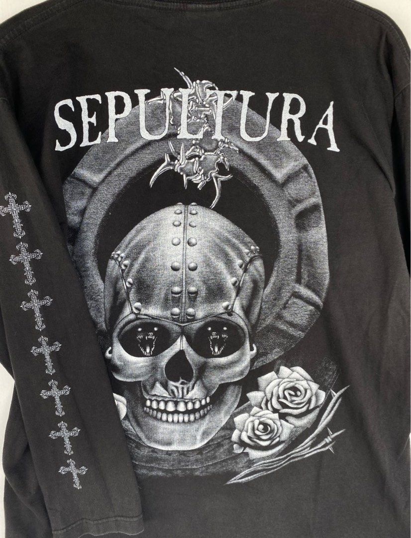 Vintage Vintage Sepultura Skull Graphic Long Sleeve Tee L Rare Size US L / EU 52-54 / 3 - 5 Thumbnail