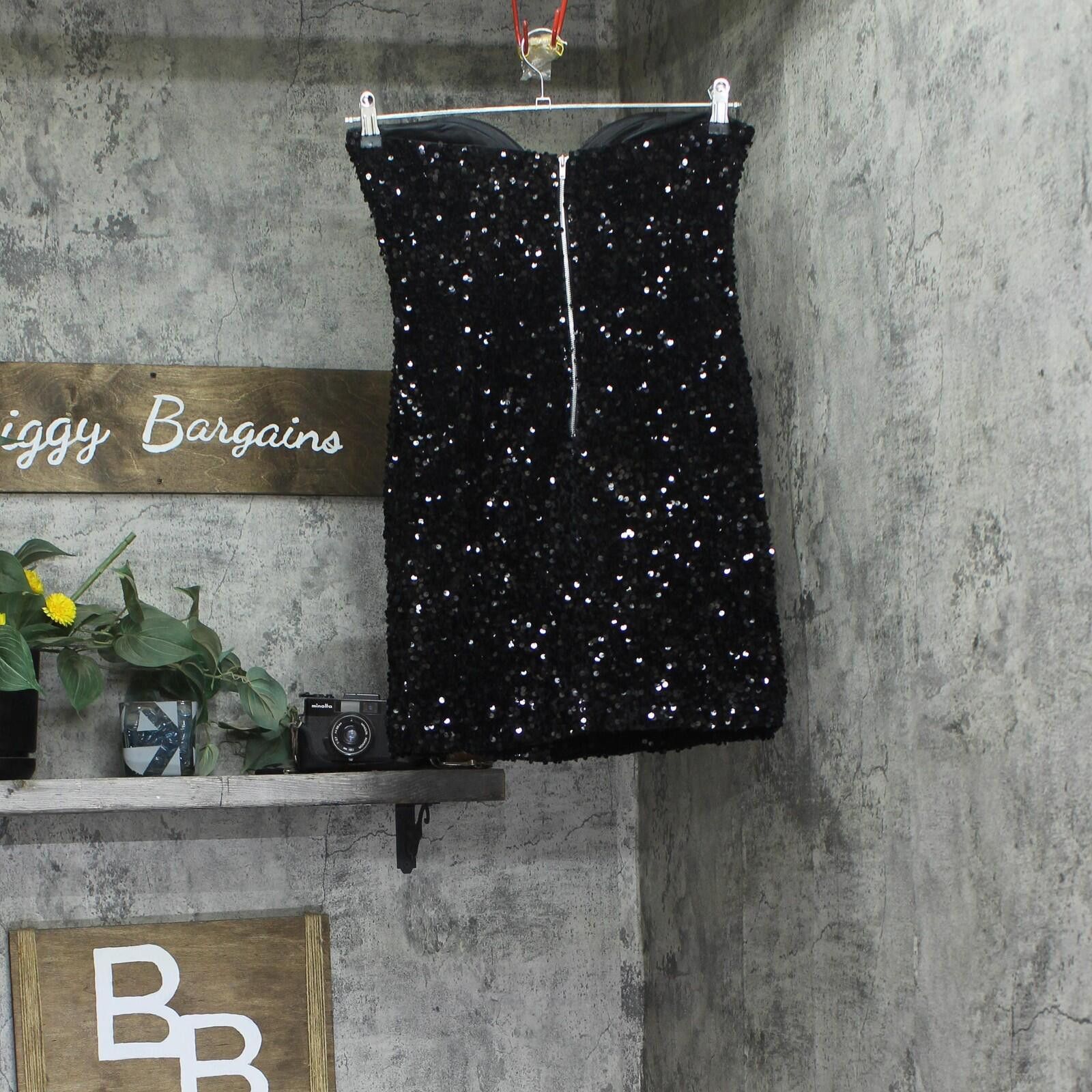 Bardo Nwt Bardot Womens Eleni Sequined Mini Dress Black S (us 4) Size S / US 4 / IT 40 - 2 Thumbnail