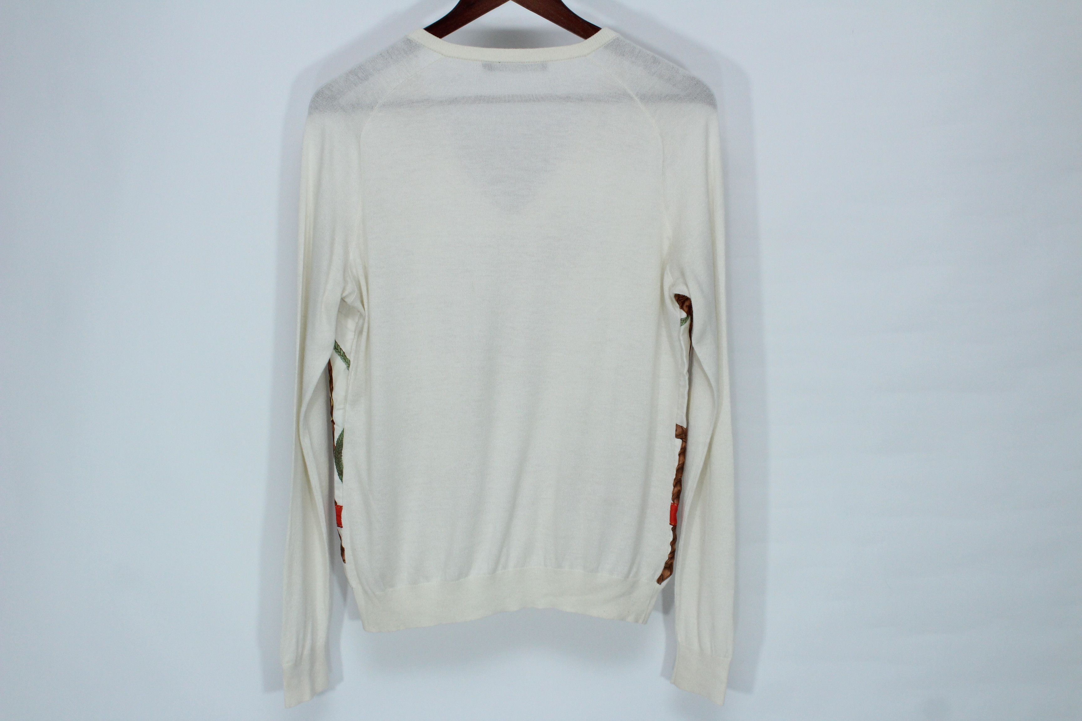 Ralph Lauren Polo Ralph Lauren Equestrian Bridle Print Silk Blend Jumper Size L / US 10 / IT 46 - 4 Thumbnail